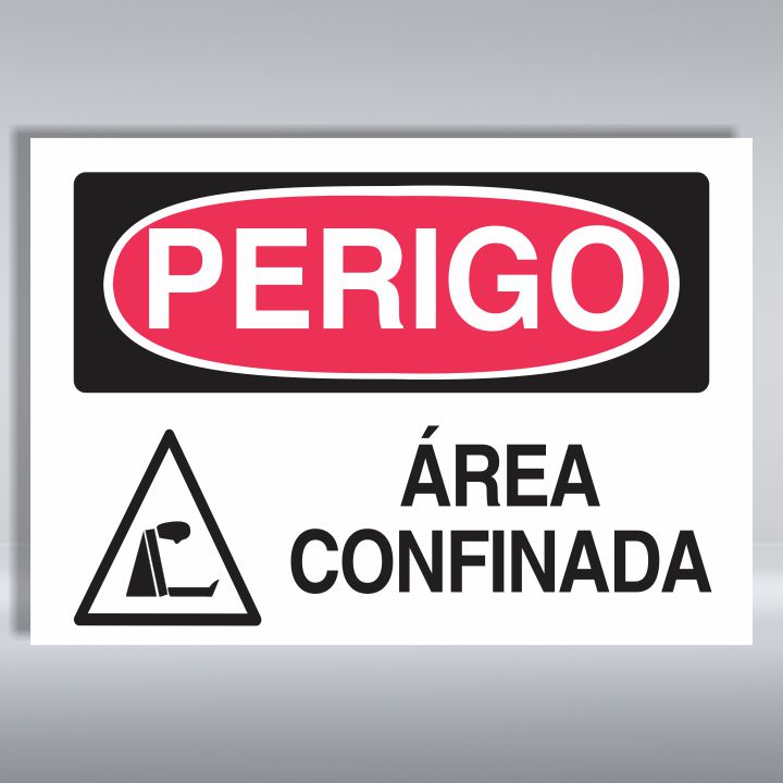 PLACA DE PERIGO | ÁREA CONFINADA